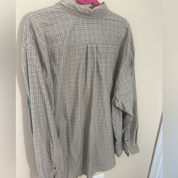 GAP Vintage 90s gray plaid Button Down Shirt Cotton Mens Size XXL - Picture 2 of 6